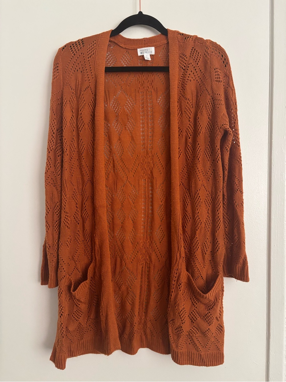 Rusty Orange Fall Cardigan